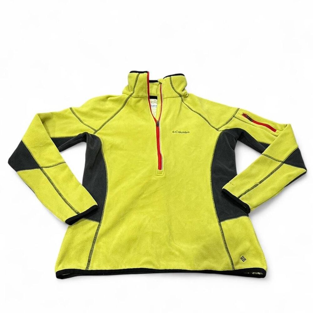 Columbia-sportswear Men's Green and Yellow Sweatshirt